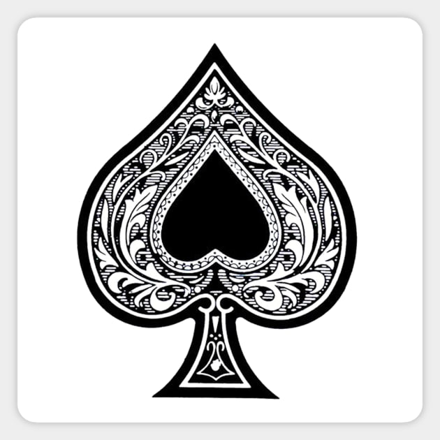 Ace of Spades Sticker by vintage-glow